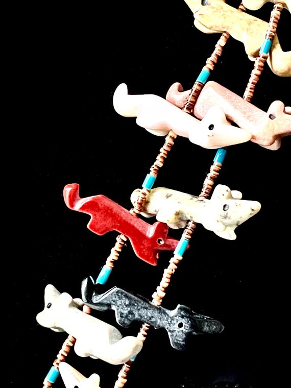 Exceptional Native American Multi Gem Stone Carve… - image 8