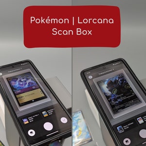 TCG Scan Box - schnelles Scannen von sleeved und unsleeved Pokémon | Lorcana Karten, kompatibel mit Collectr, DelverLens, Dex+, Glimmer etc