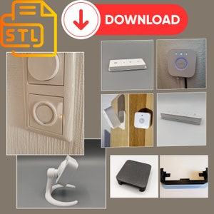 Philips Hue Accessory Set - Digital Download! All STLs for motion detector, remote control, smart button, sync box and bridge.