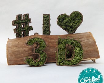 Moss number[20 cm] | lettering with reindeer moss; Natural wall decoration: names and numbers as a gift or as your own wall decoration.