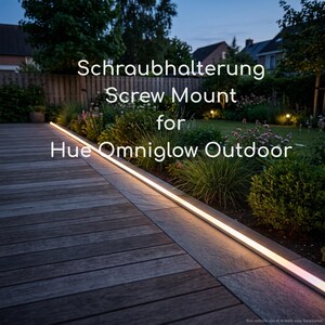 Philips Hue Omniglow Outdoor Lightstrip: Clip zum Schrauben. Schraubbefestigung für Holz, Metall oder Stein. 10 Stück