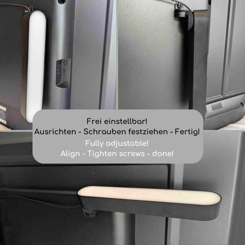 Soporte VESA para la barra de luz Philips Hue Play Bar. ¡Ajustable libremente en cualquier dirección! imagen 2