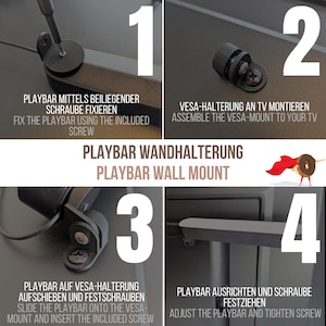 Soporte VESA para la barra de luz Philips Hue Play Bar. ¡Ajustable libremente en cualquier dirección! imagen 3
