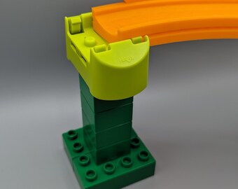 Verbinder für Duplo und Haba Kullerbü-Schienen. Simpler Adapter um die größten Kugelbahnen zu bauen!