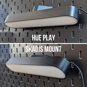 Ikea Skadis | Uppspel Halterung für die Philips Hue Play Bar; Perfekte Ausleuchtung in 20 oder 45 Grad Winkel