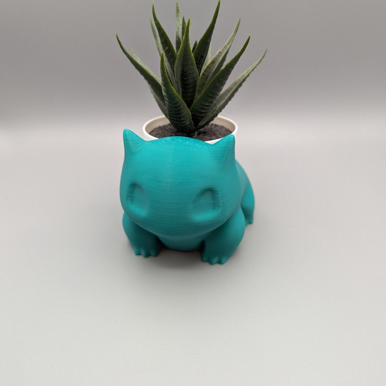 Pot de fleurs au look Bulbasaur la décoration de bureau parfaite à offrir en cadeau Pot de fleur Pokémon image 3