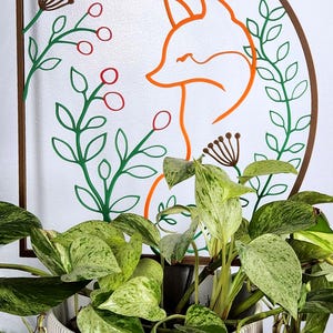 Orange Fox houseplant trellis, For indoor plants, 3D printed, Hoya plant support stake