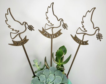 Peace Dove Trio houseplant decoration,  Peace, Paz, Paix