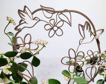 Hummingbird houseplant trellis, 3D printed indoor plant support