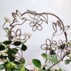 Hummingbird houseplant trellis, 3D printed indoor plant support