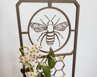 Honey Bee  houseplant trellis, plant support, 3D Printed plant stake for indoor plants, plant gift