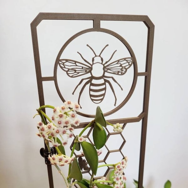Honey Bee  houseplant trellis, plant support, 3D Printed plant stake for indoor plants, plant gift