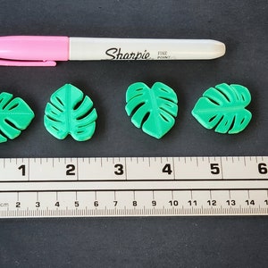 Set of 4 Monstera Leaf magnets, 3D printed, holographic, Houseplant decor image 3