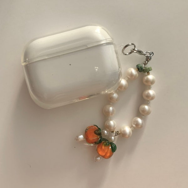 Natural AA Fresh Water Pearl Persimmon charm