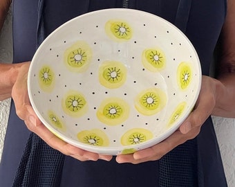 Handmade Ceramic Kiwi Bowl
