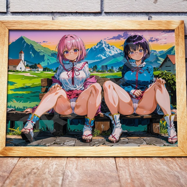 Moderne Anime Mädchen Unzüchtige Poster Bunte Sexy Wand Dekor Poster Geschenk, | Berge, Sommer, Urlaub Puzzle, Metall, Magnet, T-Shirt, Tee