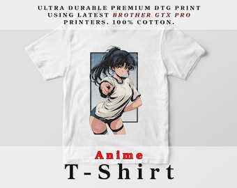 Anime Girl T-Shirt, Manga Style, Otaku Gift Shirt, Anime Clothing Graphic, waifu cotton tee, Graphic T, Anime Shirt, Japanese Girl