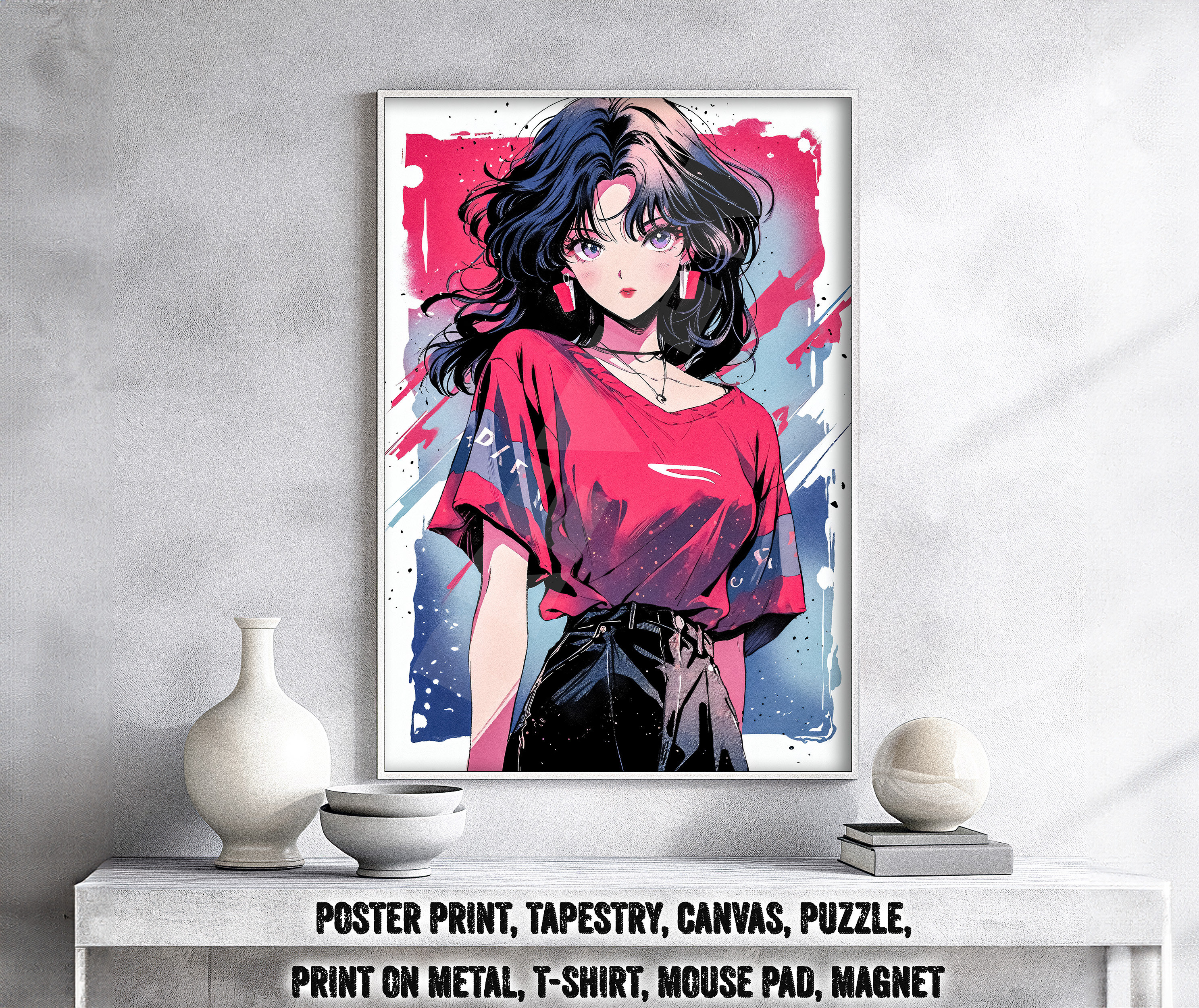 Aesthetic Anime Girl Poster Retro Vintage Kawaii Bishoujo Waifu Gal aesthetic-anime-girl-poster-retro-vintage-kawaii-bishoujo-waifu-gal