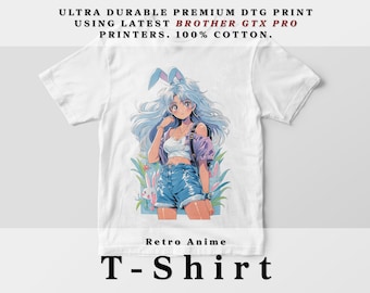 T-Shirt 90s Cute Anime Girl – 80s 00s Retro Otaku Gift, vintage tee Attractive Waifu Gal Art, 1990s, shirt, Graphic T, Manga Shirt, Japanese