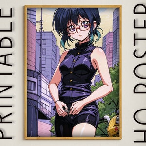 Retro Anime Self-Print Digital Poster / 1990 / 90s style / City Pop Cover / Cute Anime Girl / Japón - 21