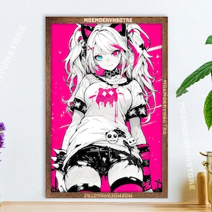 Anime Girl tapestry, manga Poster, stylish canvas