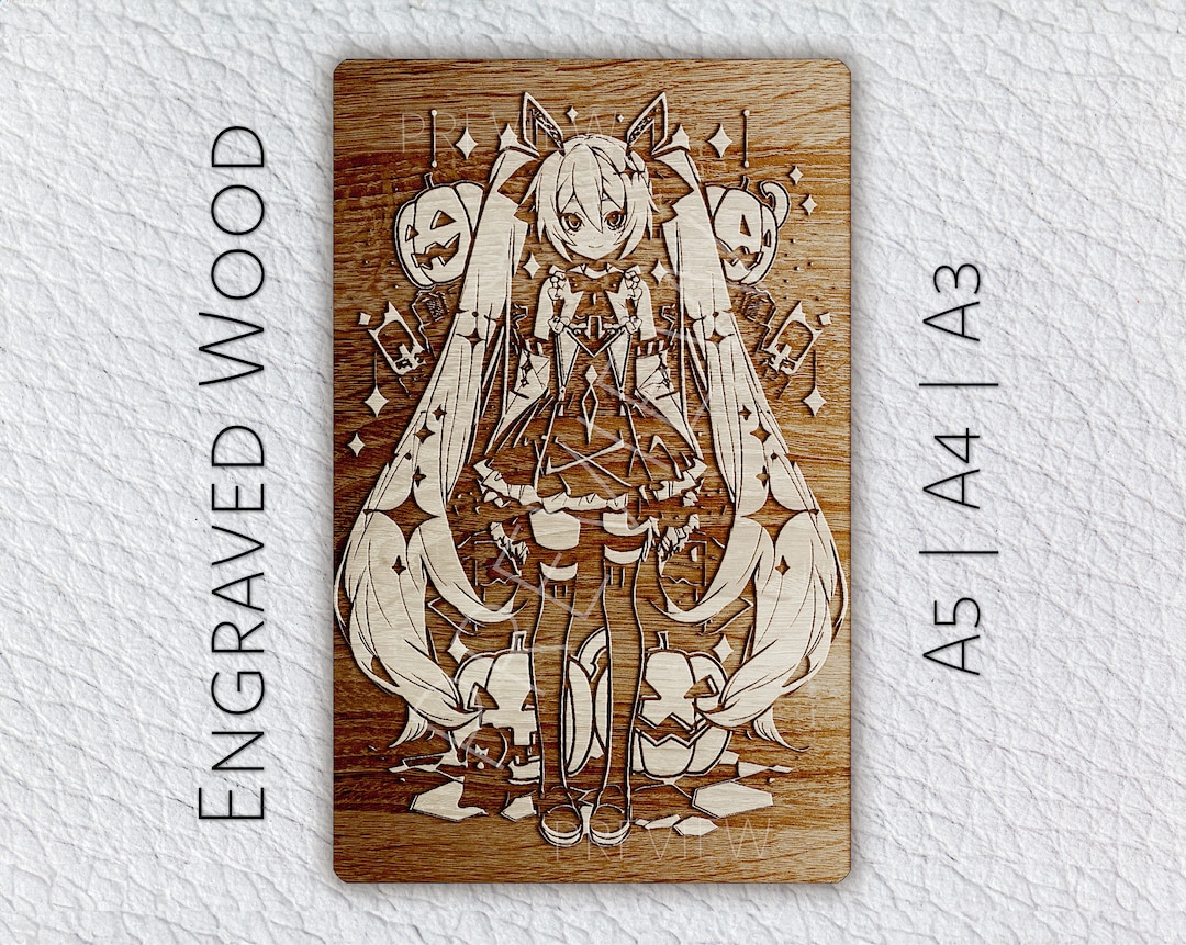 Wooden Anime Popular Anime Idol Singer Poster Engraved Art Wooden Art
