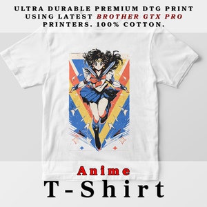 Camiseta vintage de chica anime, Anime retro, Camiseta de regalo Kawaii Otaku, Ropa de anime, Camiseta de algodón, Camiseta gráfica, Camiseta de anime, Japonesa, Camiseta Waifu