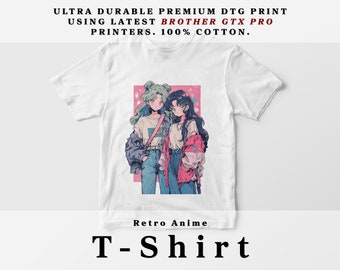 T-Shirt 90s Cute Anime Girl – 80s 00s Retro Otaku Gift, vintage tee Attractive Waifu Gal Art, 1990s, shirt, Graphic T, Manga Shirt, Japanese