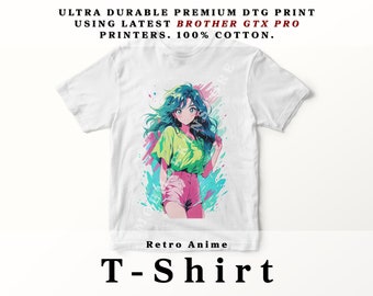 T-Shirt 90s Cute Anime Girl – 80s 00s Retro Otaku Gift, vintage tee Attractive Waifu Gal Art, 1990s, shirt, Graphic T, Manga Shirt, Japanese