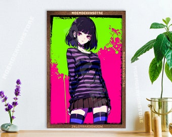 Kawaii Anime Girl, Japanese Art, Canvas, Anime Poster