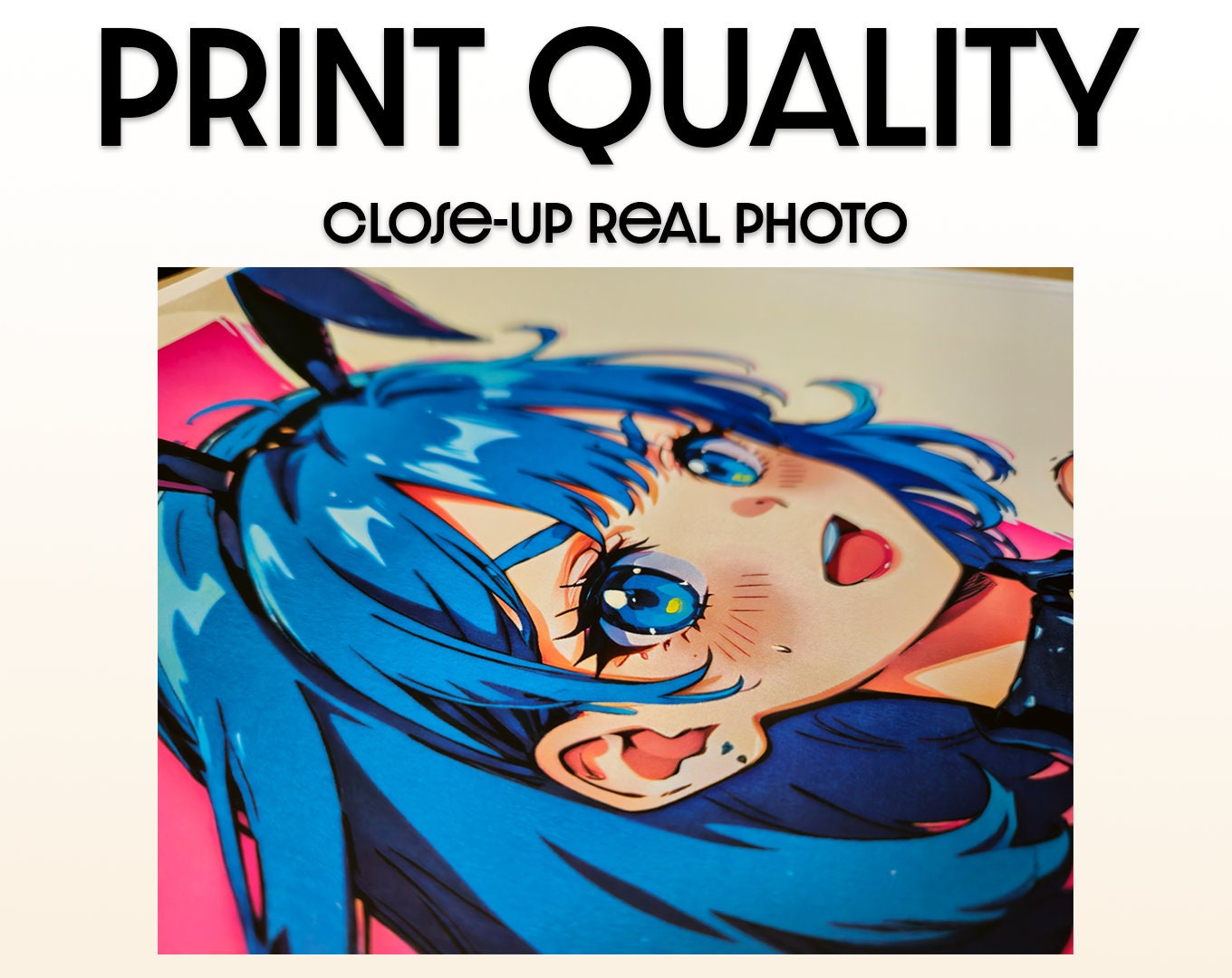 Retro Anime Girl on Motorcycle Poster Wall Art, Vintage Manga