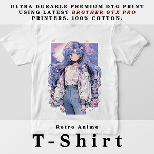T-shirt fille anime mignon, manga des années 90, chemise cadeau Kawaii Otaku, graphique de vêtement anime, tee-shirt en coton, t graphique, chemise anime, japonais, vintage