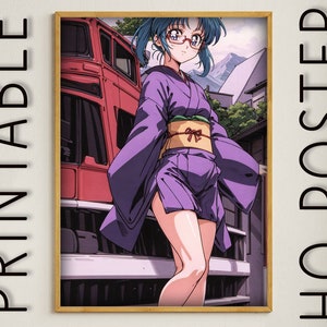 Retro Anime Self-Print Digital Poster / 1990 / 90s style / City Pop Cover / Cute Anime Girl / Japón - 06