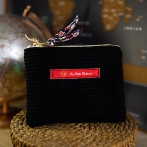 Petite pochette de sac zippée et matelassée - modèle unique