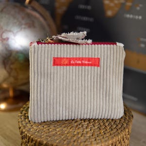 Petite pochette de sac zippée et matelassée - modèle unique
