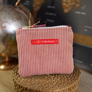 Petite pochette de sac zippée et matelassée - modèle unique