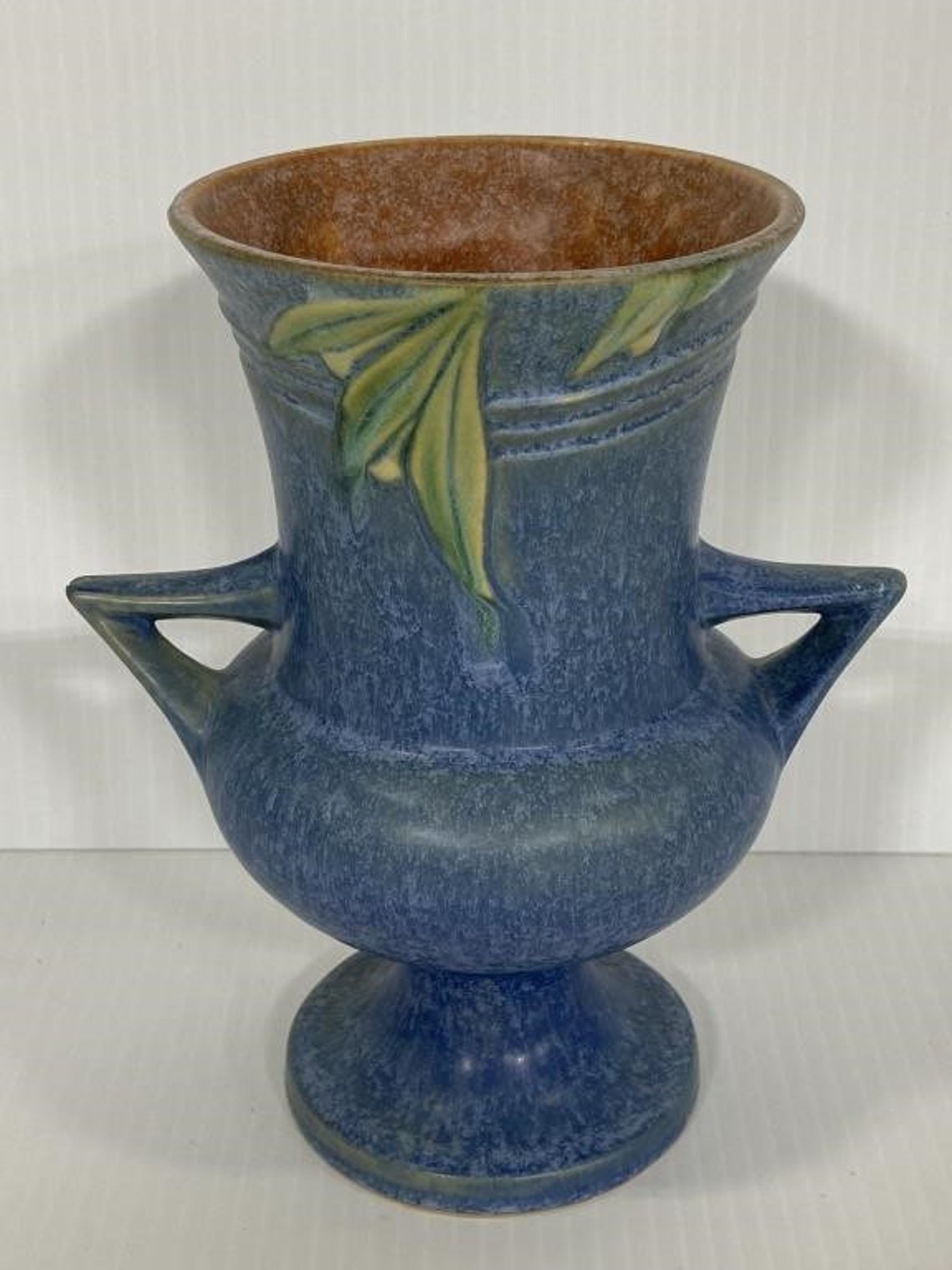 Vintage Roseville Pottery Velmoss II Vase Shape 717-8 Blue | Etsy