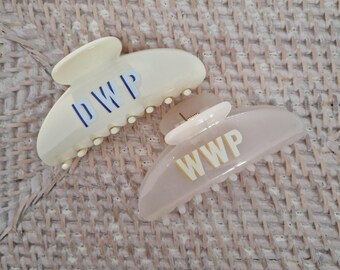 Initial Clip | Personalised claw grip | Name Hair Grip