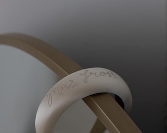 Personalized Bridal Headband, Hand Embroidered Wedding Hair Accessory