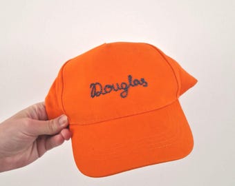 Personalised Hand stitched Childrens Cap Multiple colours available Unisex.  hand embroidered