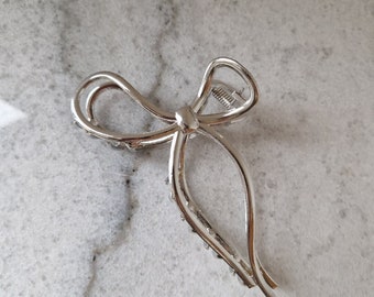 Bow shaped metal claw clip | Ribbon shaped claw grip | Hair Grip