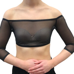 Bandeau Underdress Sleeve - Stretch Mesh - 3/4 Sleeve