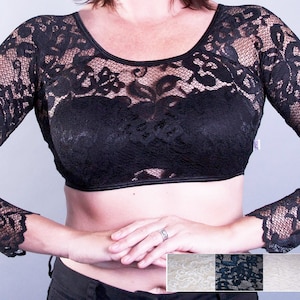 Underdress Sleeve - Stretch Lace - Higher Neck- Long Sleeve