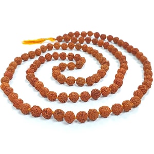 8mm Rudraksha 108 Beads Mala Necklace / Bracelet . 100% Natural / Original