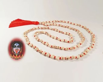 High Quality 108+1 Goddess Kali Maa / Mata Skull Beads Protection Mund Mala