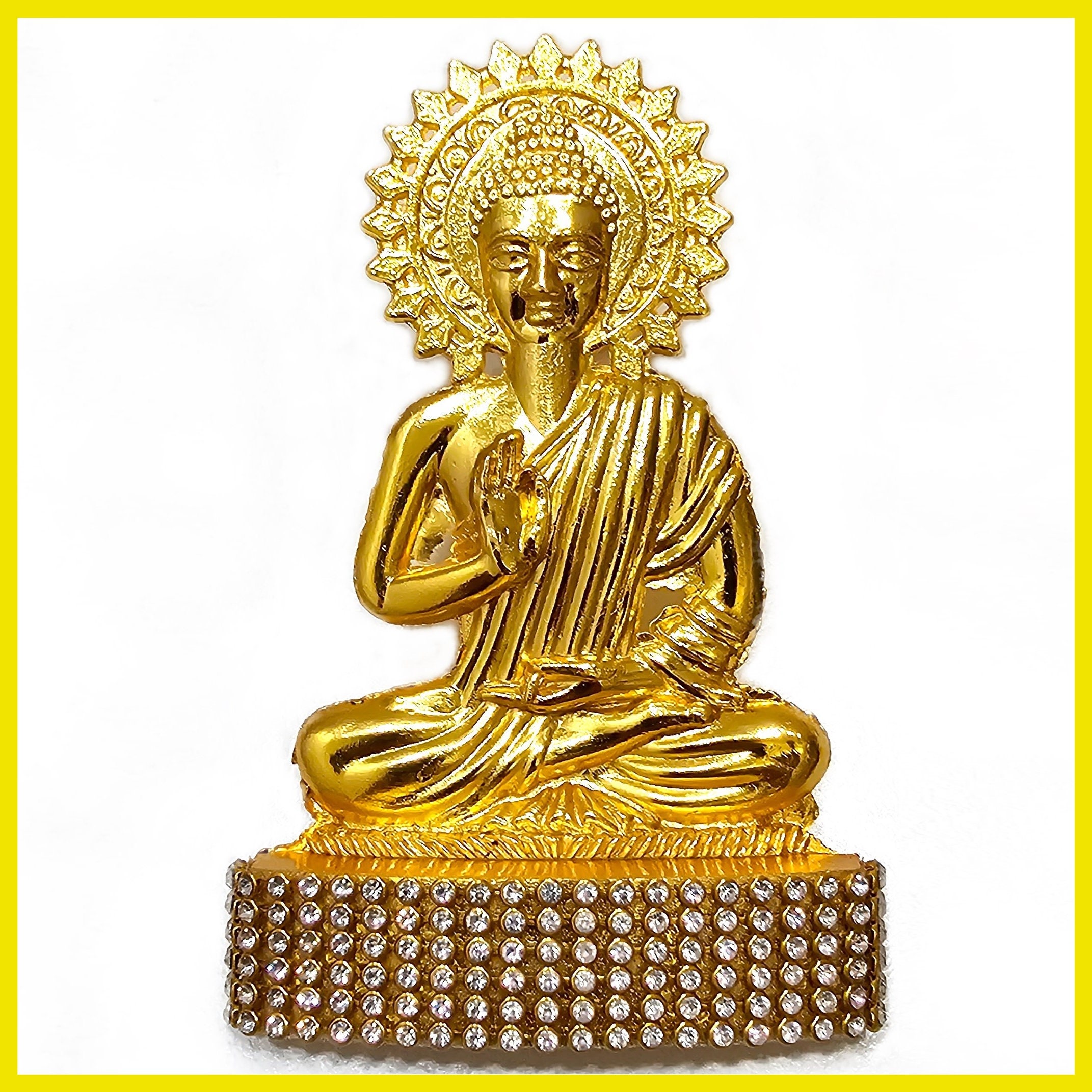 Buddha , Rare Stone Decorated, Gold Plated Idol Statue - Etsy
