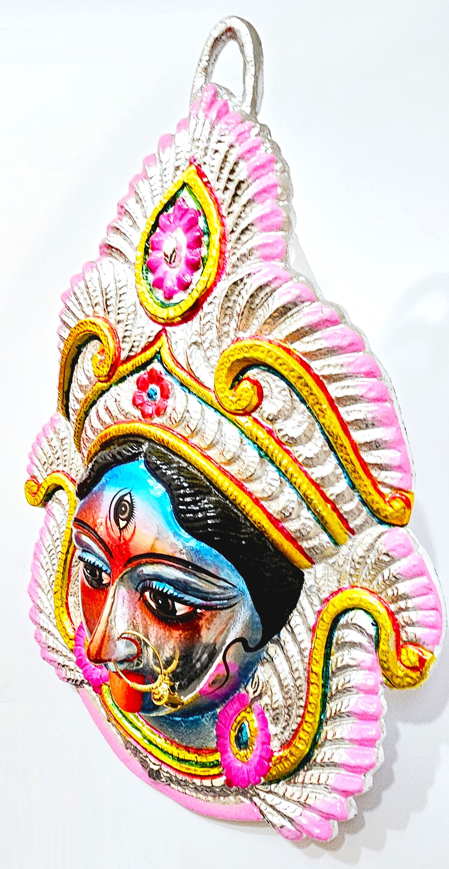 LARGE Extremely Rare Goddess Kali Maa / Mata ( Durga ) Wall Hanging ...