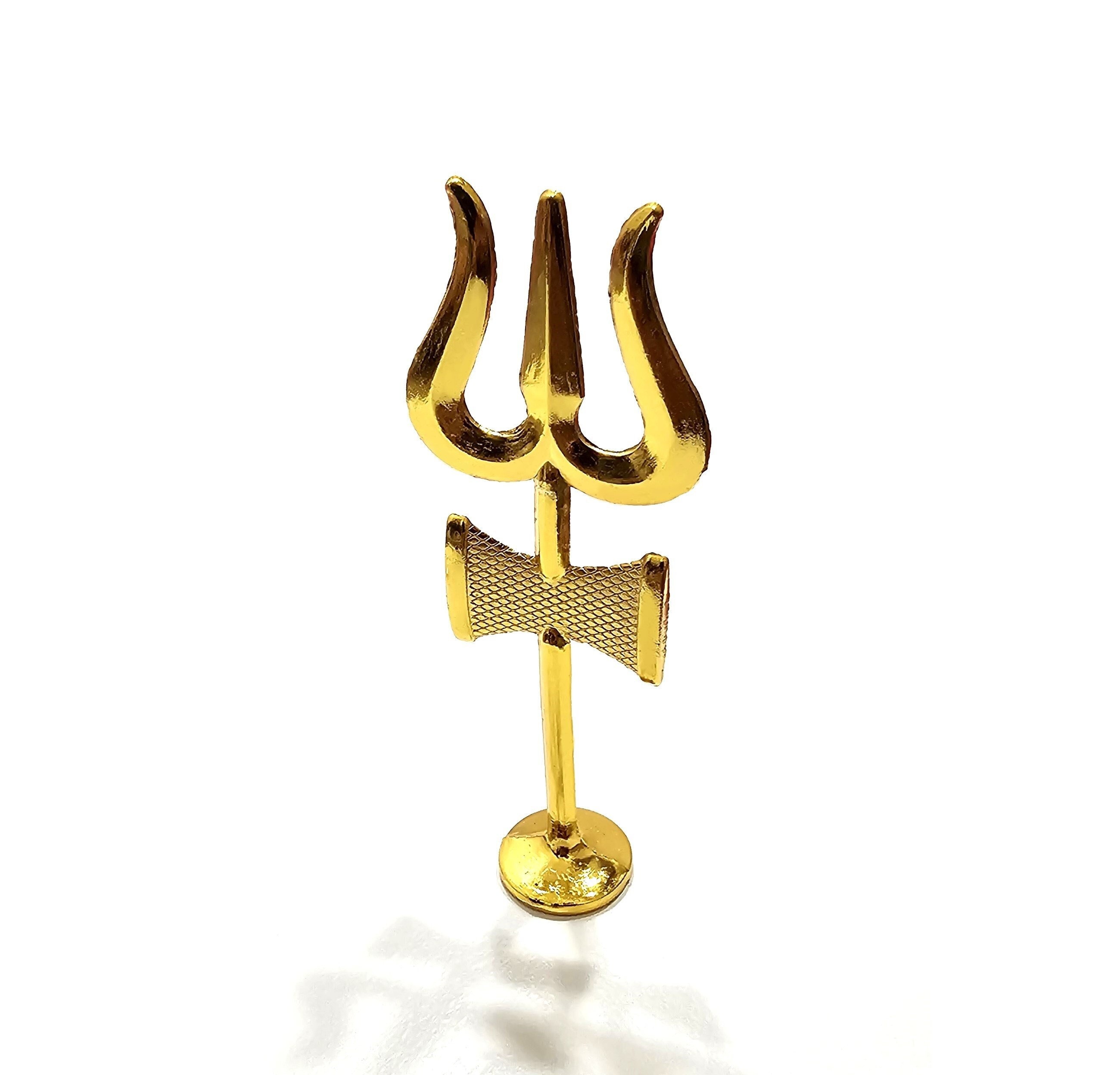 Lord Shiva Gold Plated Trishul ( Trident )