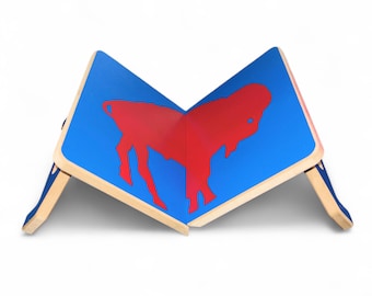 Roter Buffalo Smash Tisch: Handgemachte MDF Bills Mafia Fan Dekoration