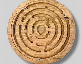Handcrafted Wooden Marble Maze: XL Labyrinth Puzzle for All Ages